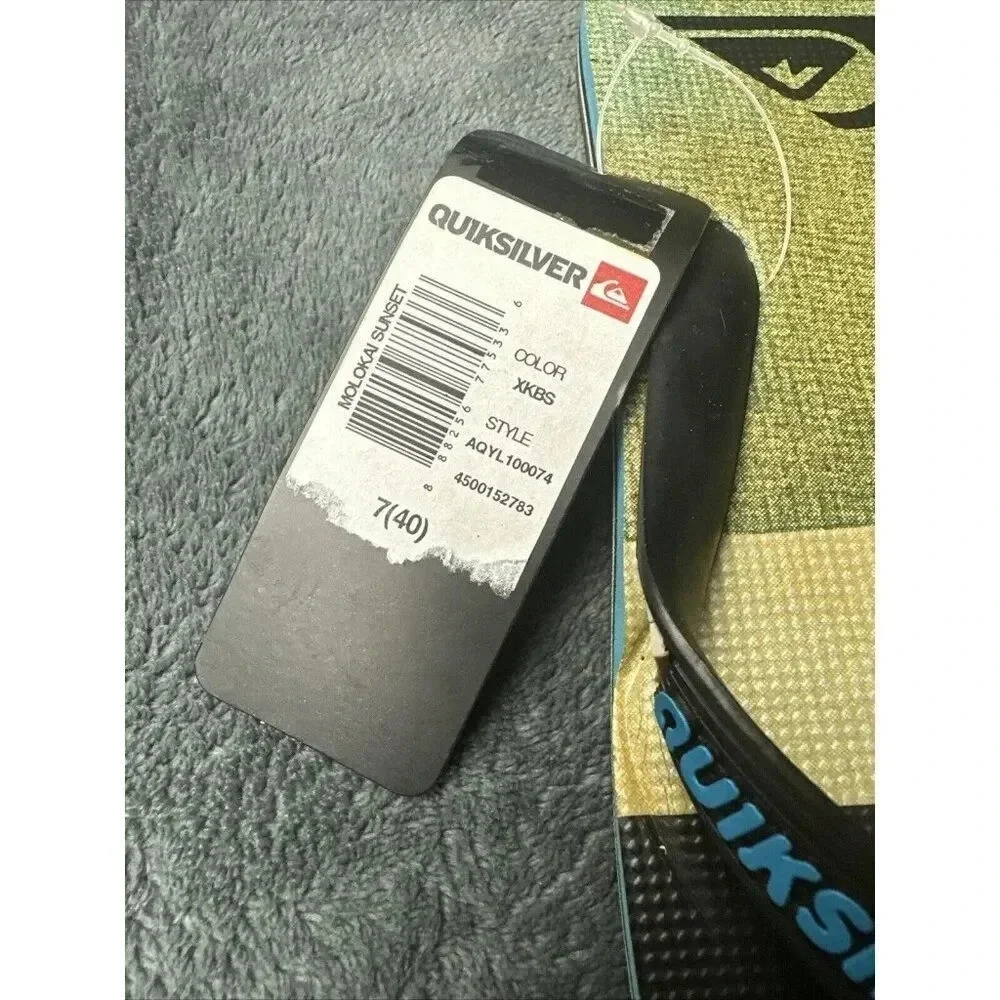 Quiksilver Men’s Molokai Sunset Flip Flop Black Sandals Size 7